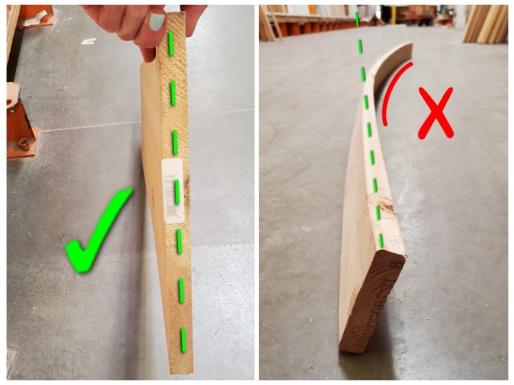 True vs Warped lumber