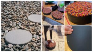 Garden Paver Stones as a DIY piece of Canine Fitness Equipment
